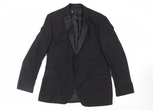 Mens UK Size 42 Occasions Regular Black Suit Tuxedo
