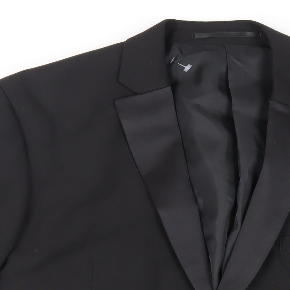 Mens UK Size 42 Occasions Regular Black Suit Tuxedo
