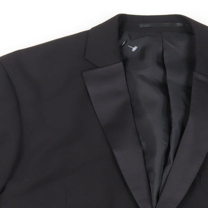 Mens UK Size 42 Occasions Regular Black Suit Tuxedo