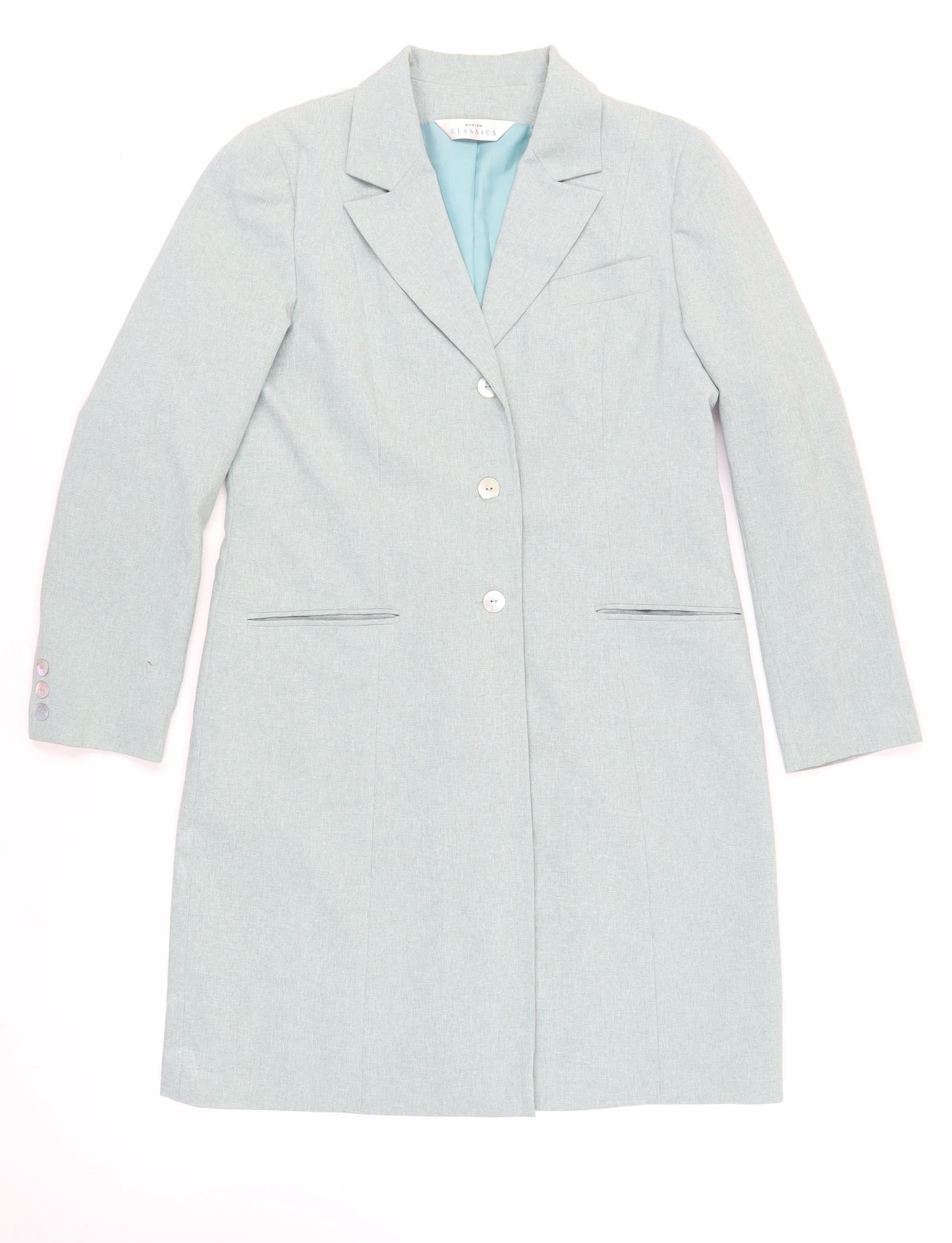 Womens UK Size 14 Modern Classics Green Overcoat