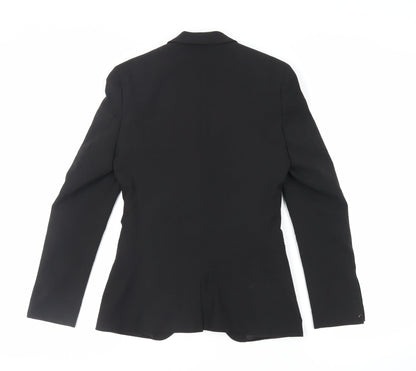 Mens UK Size 34 Topman Regular Black Suit Jacket
