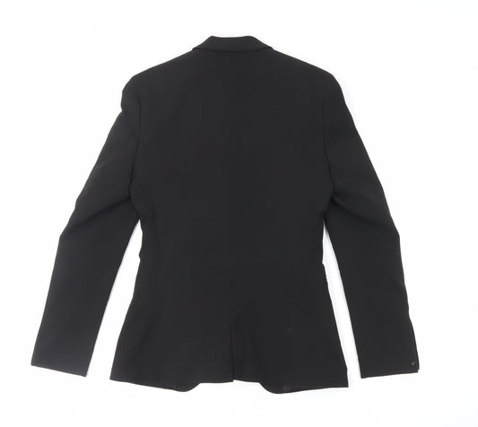 Mens UK Size 34 Topman Regular Black Suit Jacket