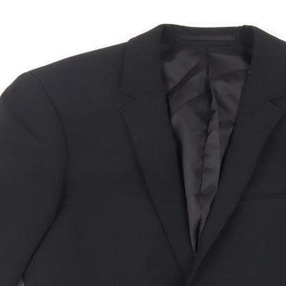 Mens UK Size 34 Topman Regular Black Suit Jacket
