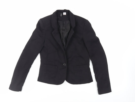 Womens UK Size 6 H&M Black Jacket