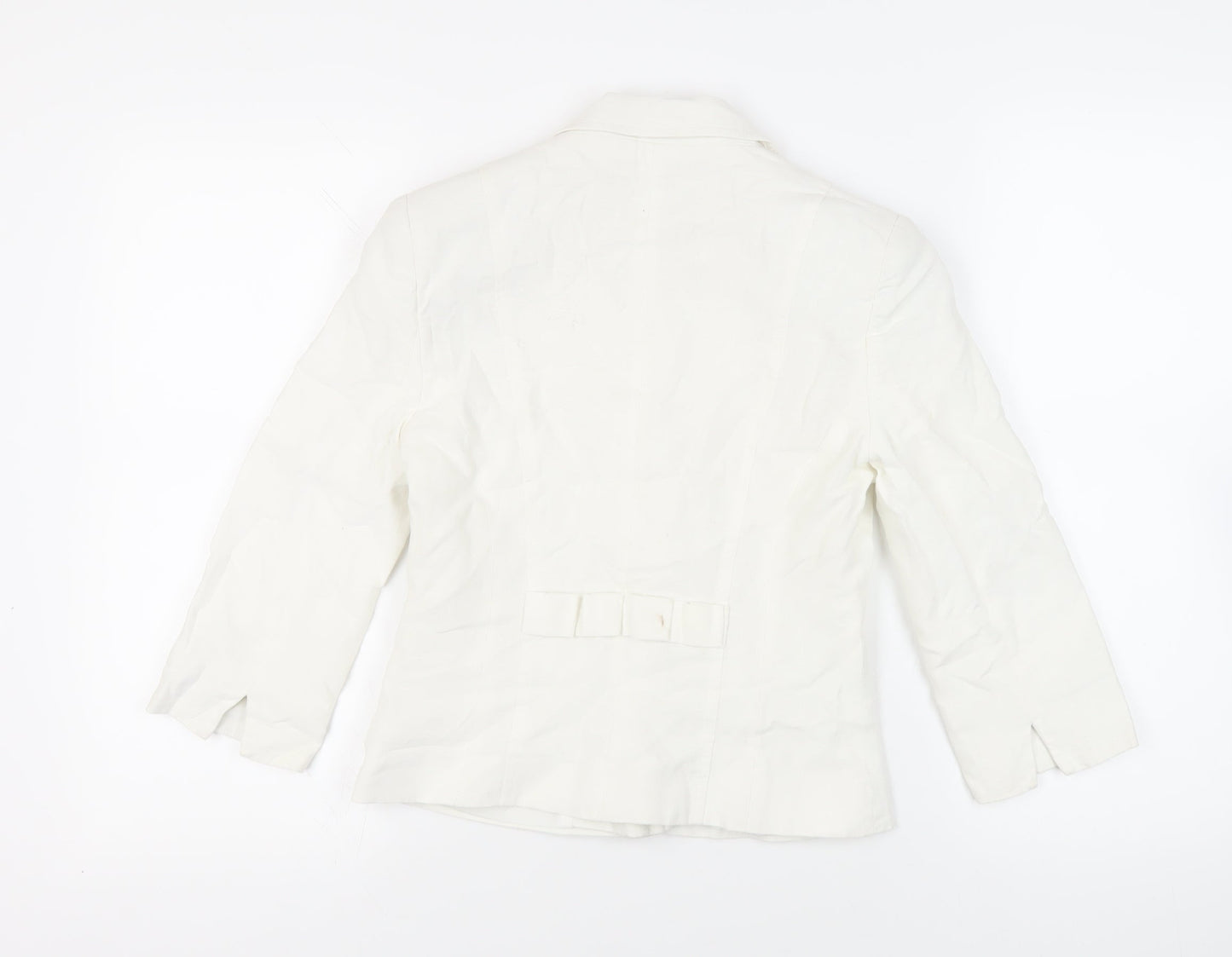 Autonomy Womens White Jacket Blazer Size 8 Button