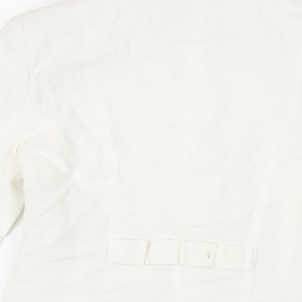 Autonomy Womens White Jacket Blazer Size 8 Button