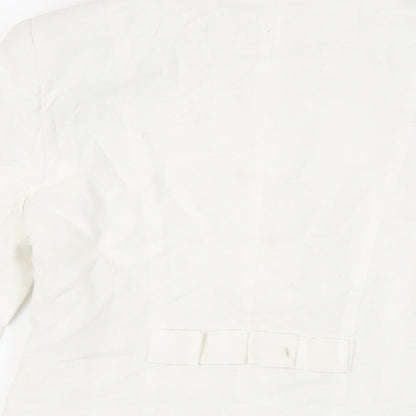 Autonomy Womens White Jacket Blazer Size 8 Button