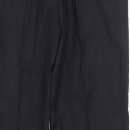 Alexander Dobell Mens Black Polyester Dress Pants Trousers Size 34 in L31 in Regular Zip