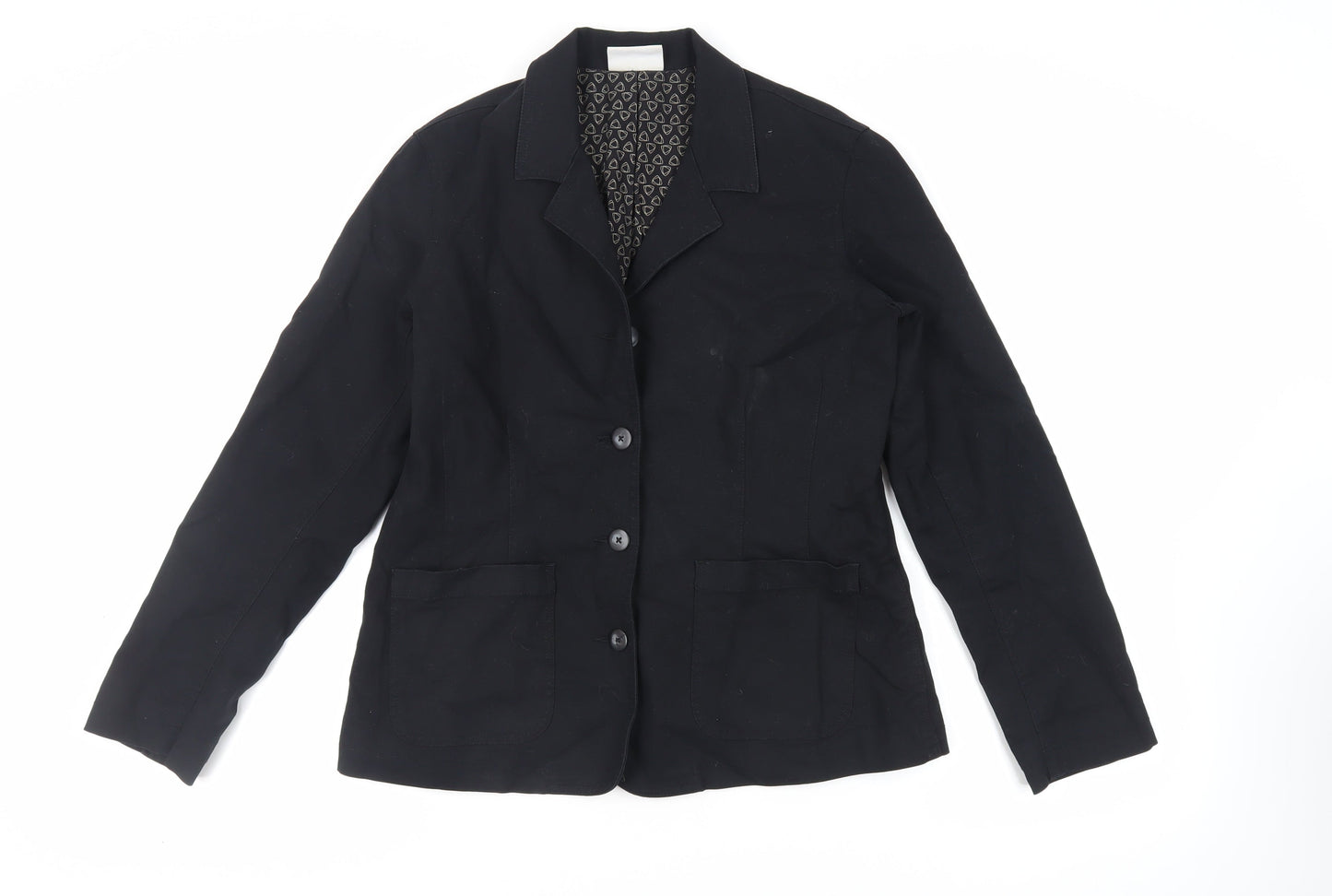 Liz Claiborne Womens Black Jacket Size 12 Button