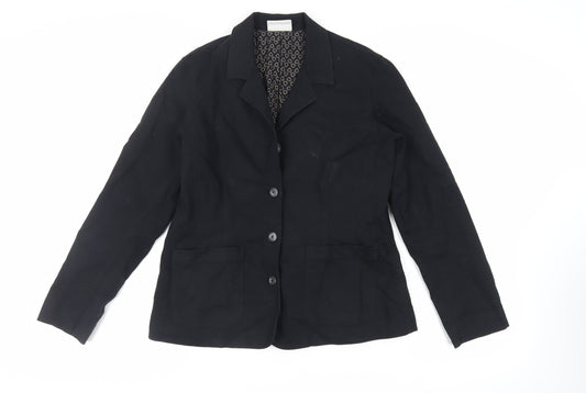 Liz Claiborne Womens Black Jacket Size 12 Button
