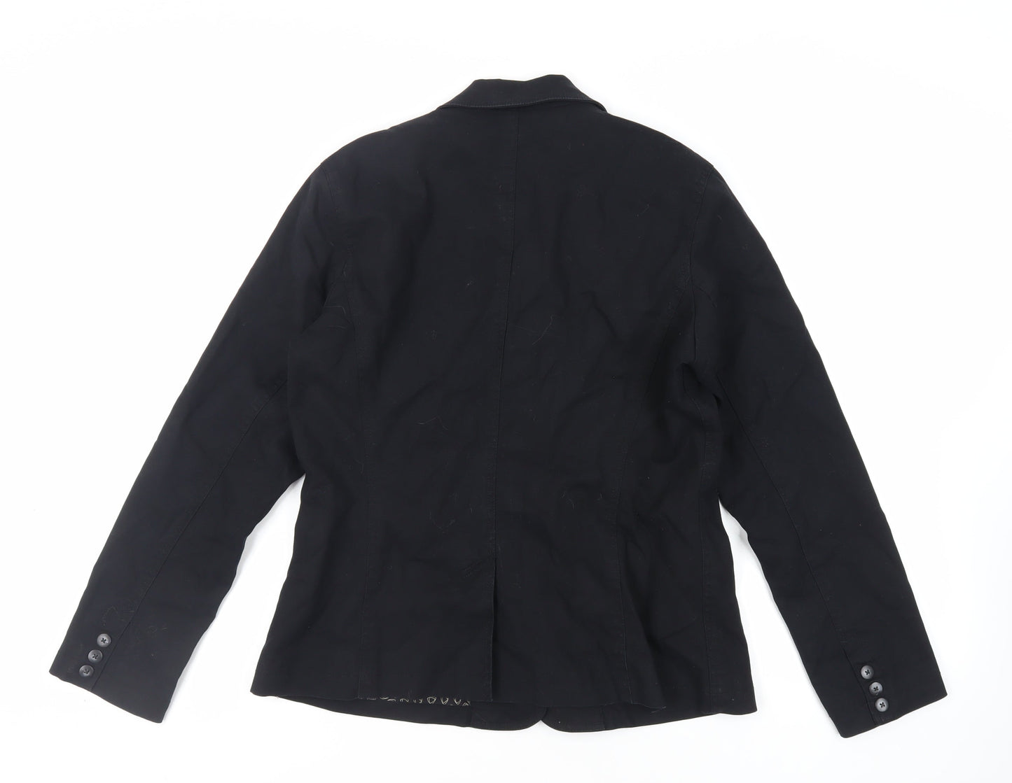 Liz Claiborne Womens Black Jacket Size 12 Button