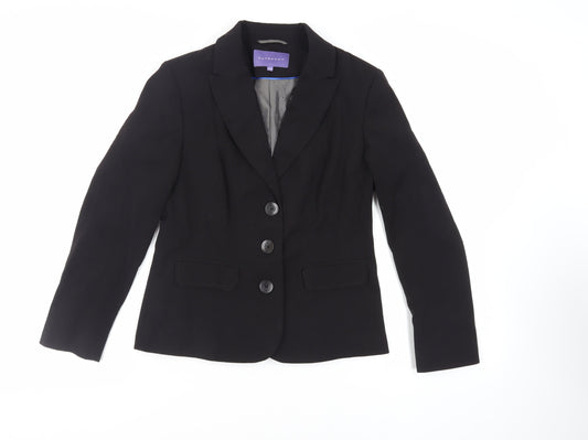 Autonomy Womens Black Jacket Blazer Size 12 Button