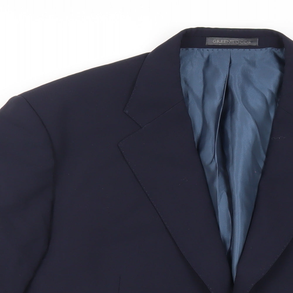 Mens UK Size 44 Greenwoods Regular Blue Suit Jacket