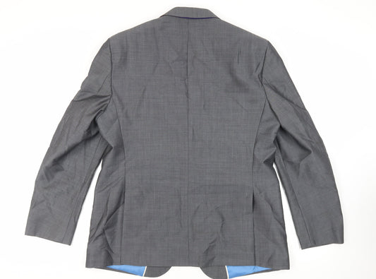 Autograph Mens Grey Wool Jacket Suit Jacket Size 44 Regular