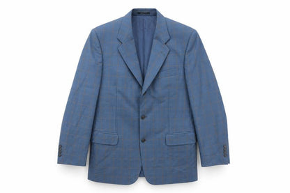 Josef Geis Mens Blue Check Wool Jacket Suit Jacket Size 44 Regular