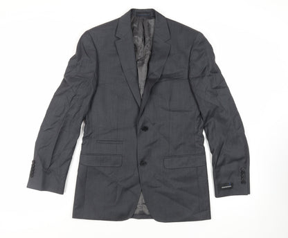 Dom Bagnato Mens Grey Wool Jacket Suit Jacket Size 36 Regular