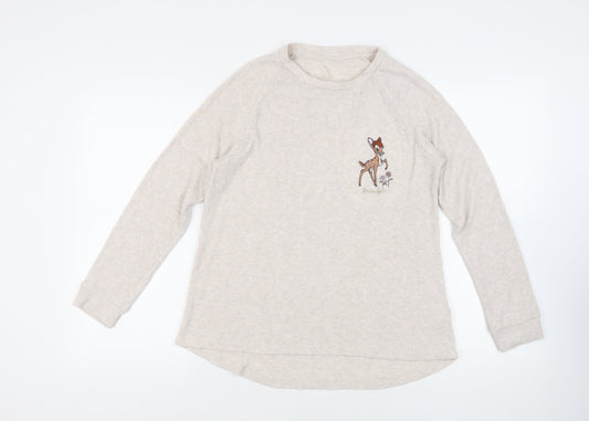 Womens UK Size M Disney Beige Pullover Sweatshirt