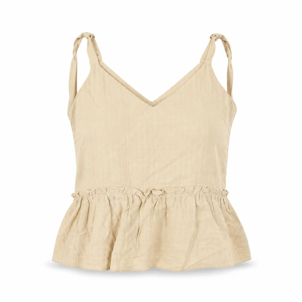 Womens UK Size 12 New Look Beige Basic Tank