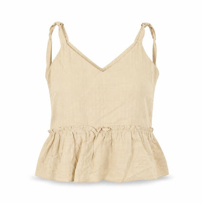 Womens UK Size 12 New Look Beige Basic Tank
