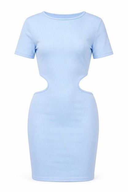 PRETTYLITTLETHING Womens Blue Polyester Bodycon Size 12 Round Neck Pullover