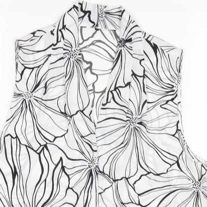 Womens UK Size 10 Debenhams White Basic Tank