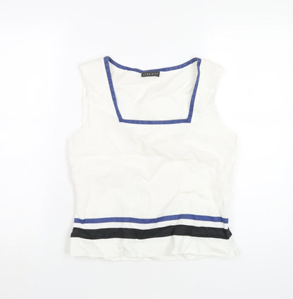 Womens UK Size 12 Alex & Co White Basic T-Shirt