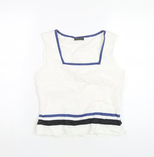 Womens UK Size 12 Alex & Co White Basic T-Shirt