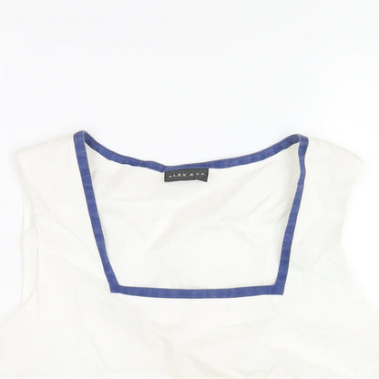 Womens UK Size 12 Alex & Co White Basic T-Shirt