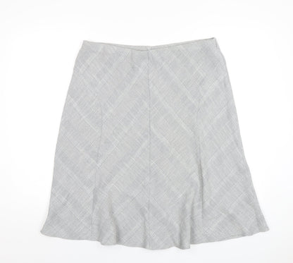 Marks and Spencer Womens Grey Polyester A-Line Skirt Size 16