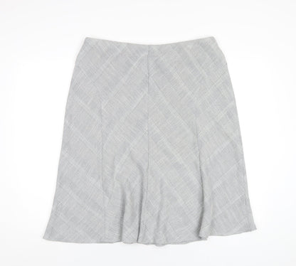 Marks and Spencer Womens Grey Polyester A-Line Skirt Size 16