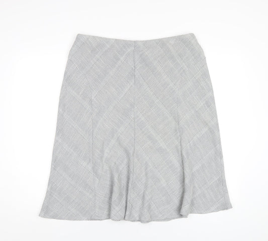 Marks and Spencer Womens Grey Polyester A-Line Skirt Size 16