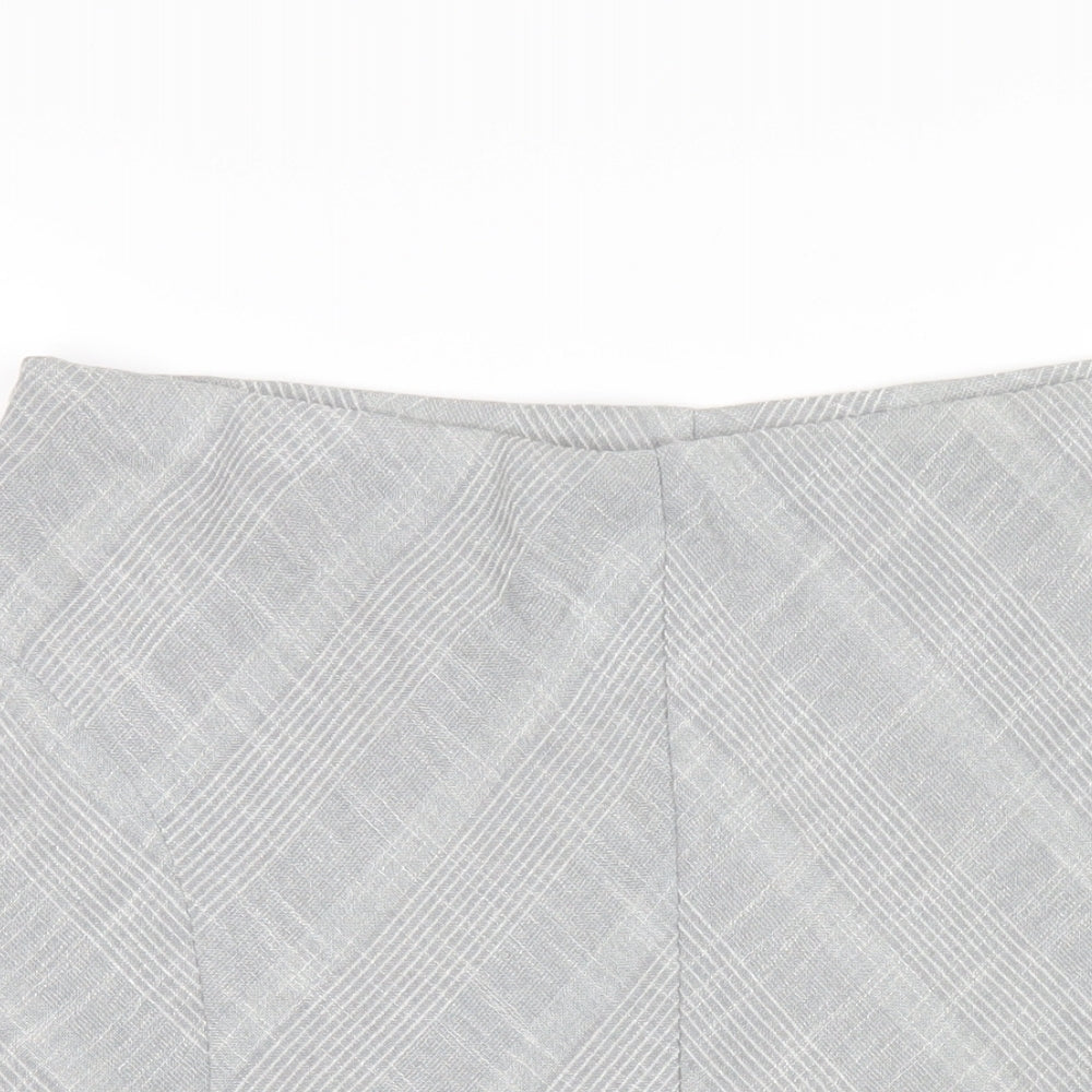 Marks and Spencer Womens Grey Polyester A-Line Skirt Size 16