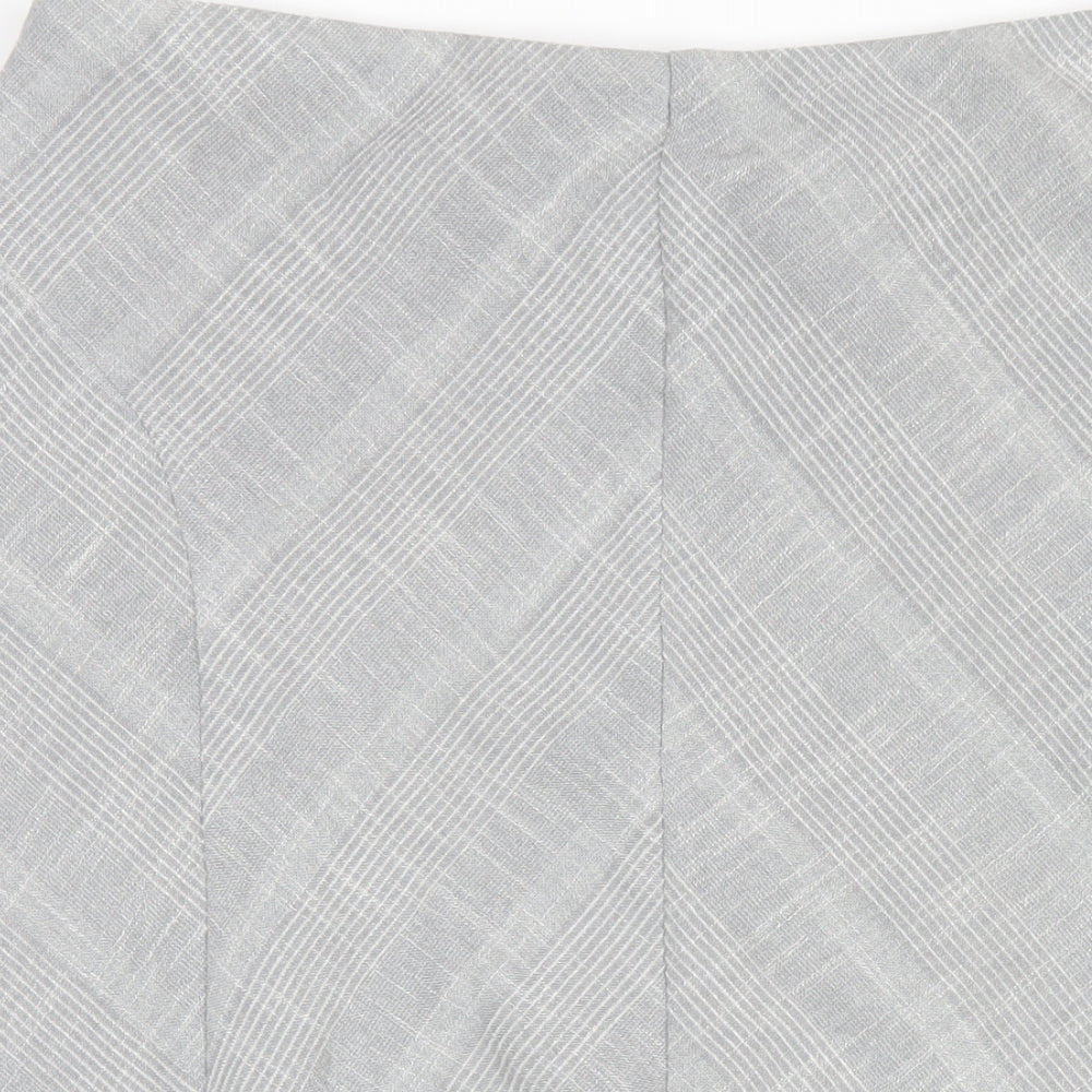 Marks and Spencer Womens Grey Polyester A-Line Skirt Size 16