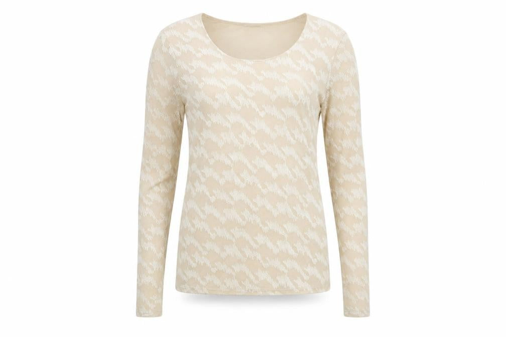 Womens UK Size S Planet Beige Basic T-Shirt