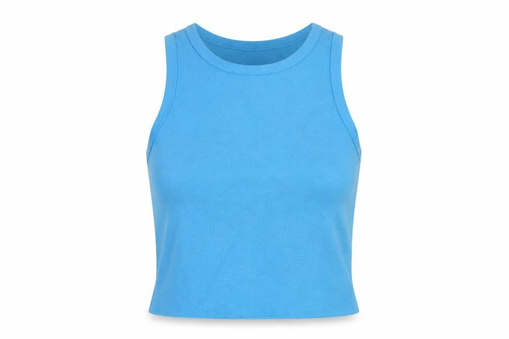 Womens UK Size M Zara Blue Basic Tank