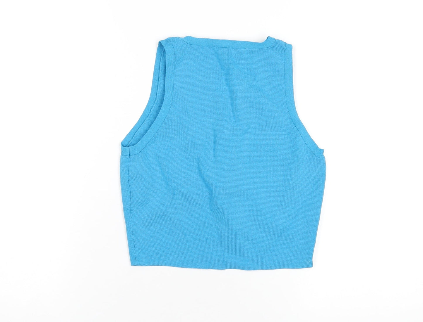 Womens UK Size M Zara Blue Basic Tank