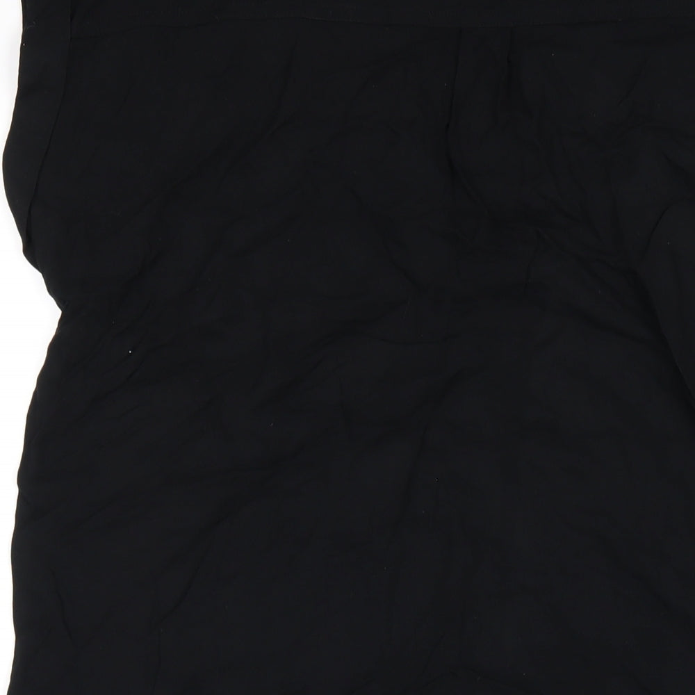 NEXT Womens Black Viscose A-Line Size 12 Round Neck Pullover