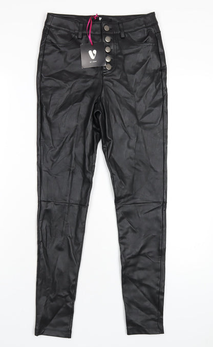 Womens UK Size 8 Very Regular Fit  Black Trousers