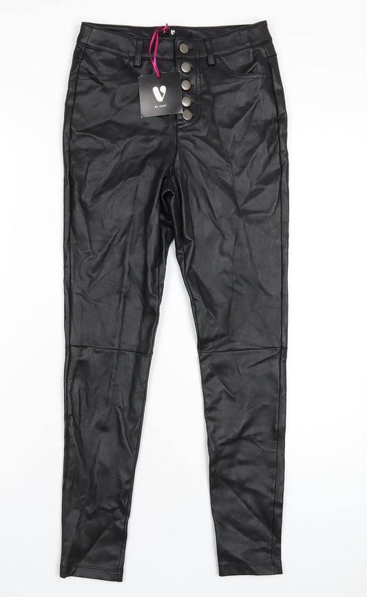 Womens UK Size 8 Very Regular Fit  Black Trousers