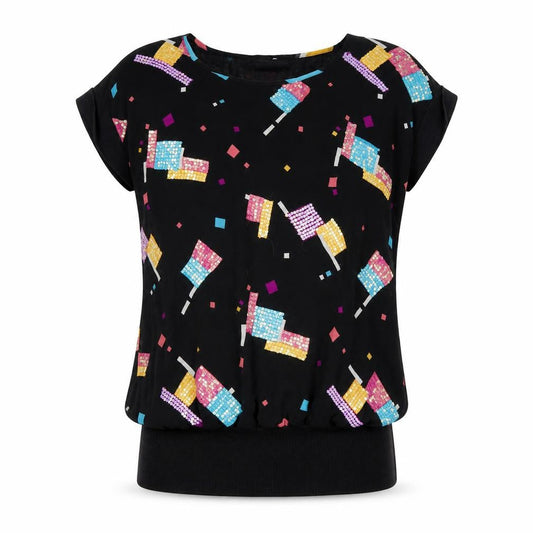 Womens UK Size 16 Evans Black Basic T-Shirt