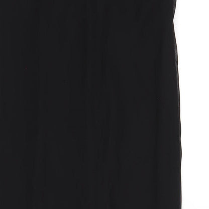 Pearce Fionda Womens Black Polyester Maxi Size 12 Sweetheart Zip - Beaded