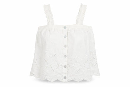 Womens UK Size 8 River Island White Basic Tank