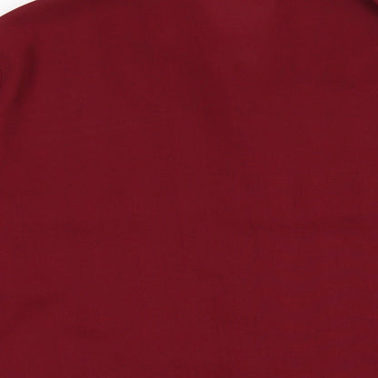 Chandelle Womens Red Polyester Basic Button-Up Size 12 Collared
