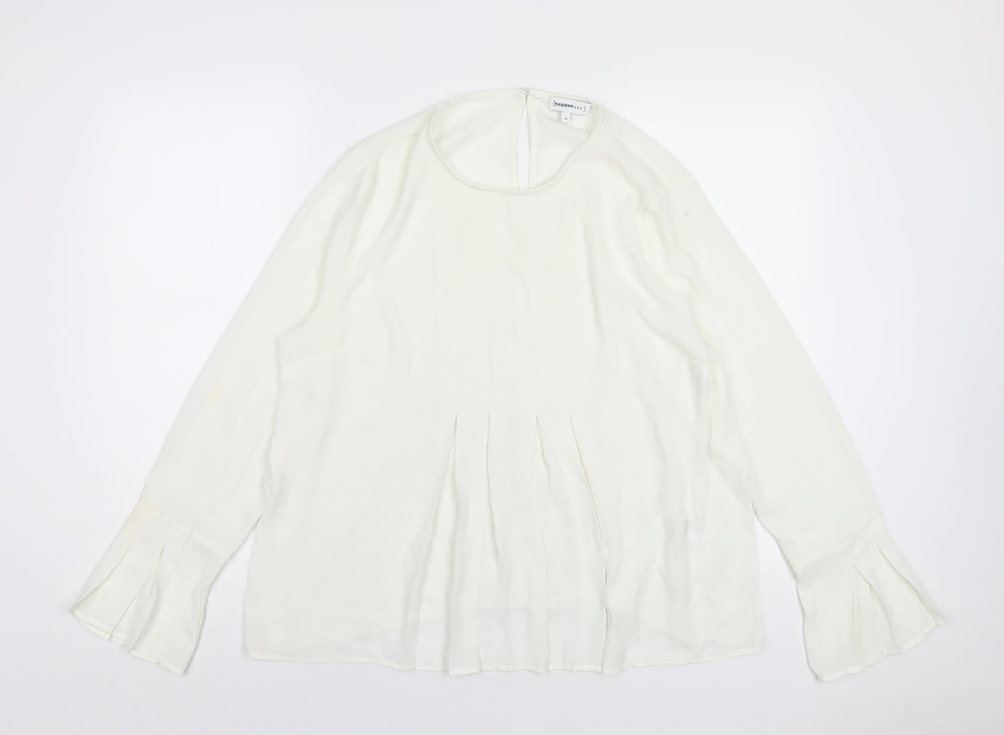 Womens UK Size 16 Warehouse White Basic Blouse
