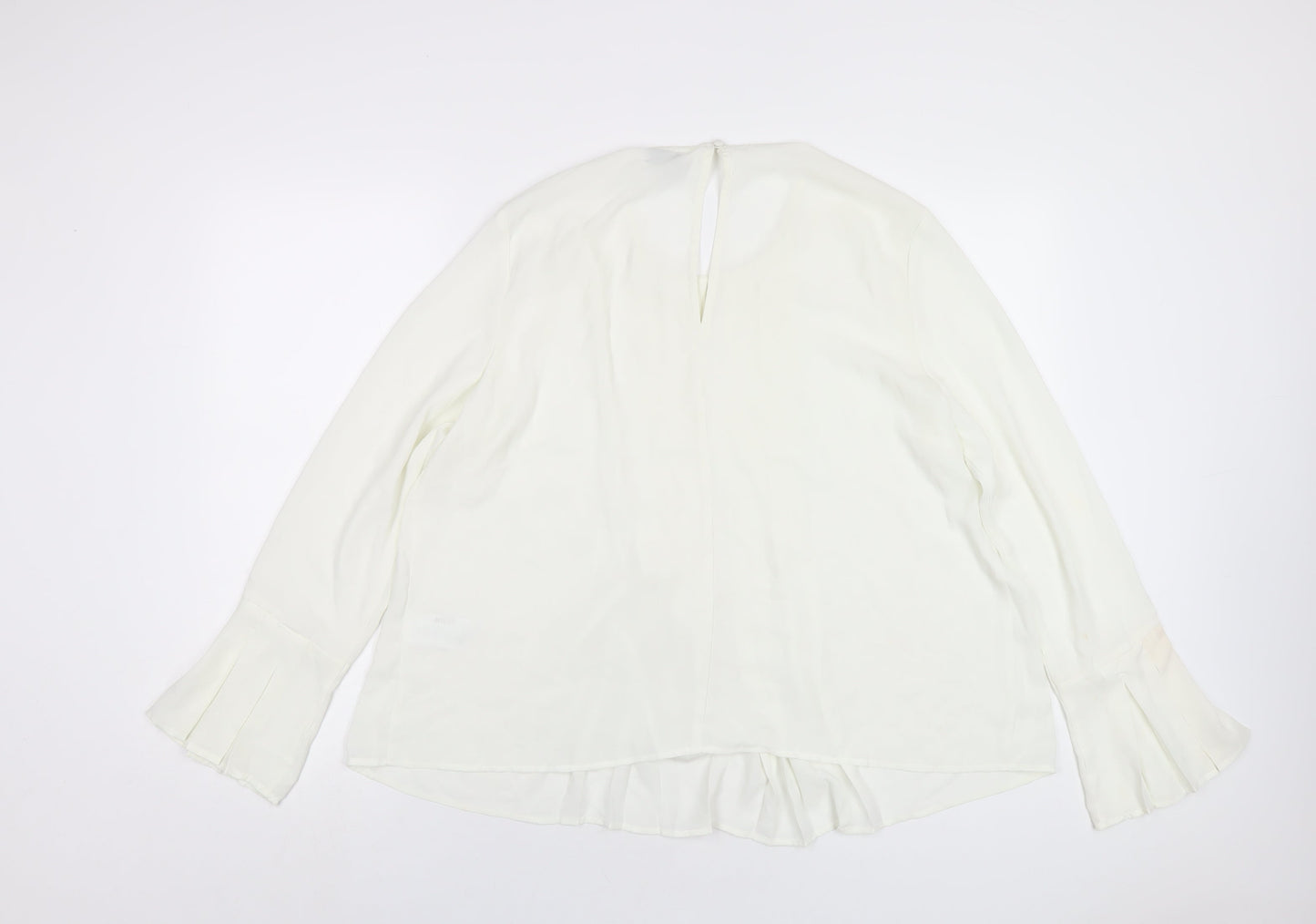 Womens UK Size 16 Warehouse White Basic Blouse