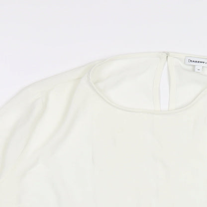 Womens UK Size 16 Warehouse White Basic Blouse