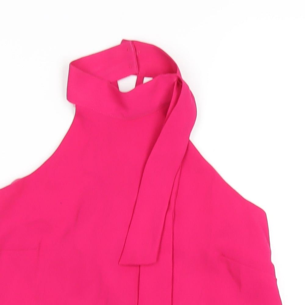 Womens UK Size 6 River Island Pink Basic Blouse