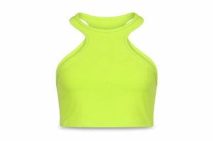 Womens UK Size 14 PRETTYLITTLETHING Green Cropped Tank