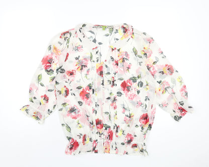 Womens UK Size 10 NEXT Multicoloured Basic Blouse