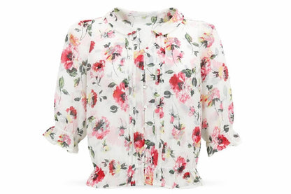 Next Womens Multicoloured Floral Polyester Basic Blouse Size 10 V-Neck